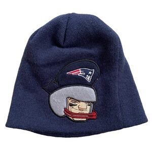 New England Patriots NFL Rush Zone Boys Beanie Cap Blue
